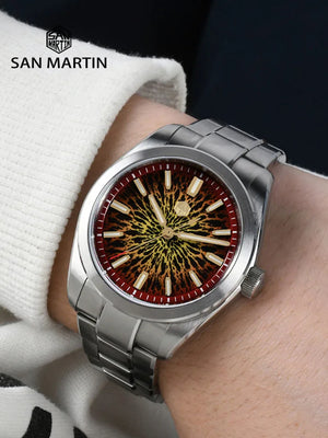 San Martin 39mm SN0144 JianZhan Dial Gada Watch Miyota 90S5 Original Design Luxury Dress Men Automatic Mechanical Wristwatch