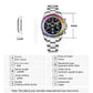 PAGANI DESIGN PD1644 Men Quartz Watch Rainbow Bezel Stainless Steel 100M Waterproof Men Watch VK63 Sapphire Chronograph