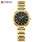 CURREN Luxury Slim Watch for Women Elegant Minimalist Dial Quartz Wristwatches Ladies with Luminous Hands Waterproof 9109
