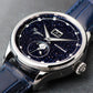 Sugess Moonphase Watch of Men 40mm Automatic Mechanical Wristwatches Seagul ST2528 Movement Stainless Steel Blue Sandstone Dial