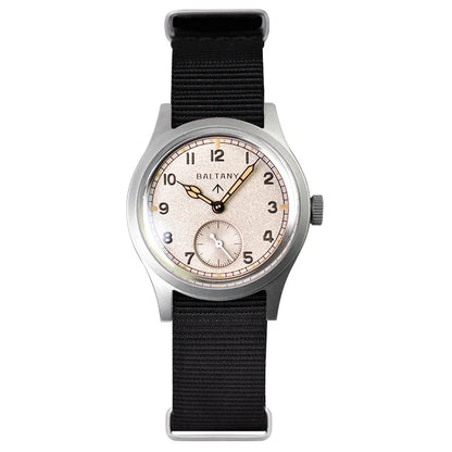 Baltany S2025 36MM D12 Military Watches Man Retro Luminous Stainless Steel Sapphire Crystal Waterproof Automatic Wristwatch