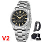 Pagani Design Men's Watch PD-1734 Japan Quartz Luminous Dial Stainless Steel Band 40MM Sapphire Glass Waterproof Wristwatch+GIFT
