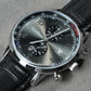 CADISEN Men Watch Quartz Luxury Brands MIYOTA 0S11 Movement Chronograph Sunburst Salmon Dial AR Coated Glass Waterproof Watches