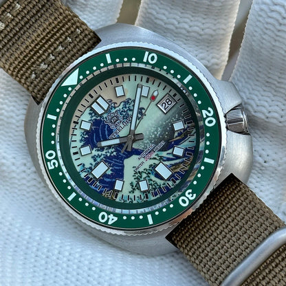 STEELDIVE Official SD1970J 44MM NH35 Movement Automatic 200M Dive Watch Sapphire Glass Transparent AR Coating Ceramic Bezel