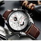 MEGIR Luxury Brand Military Sport Watches for Men Leather Strap Quartz Wristwatch Male Clock Chronograph Reloj Hombre 2065