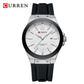 CURREN Fashion Minimalist Men's Watch with Date Display Casual Silicone Strap Quartz Wristwatches Luminous