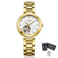 MEGIR Luxury Stainless Steel Gold Women Bracelet Watch Large Dial Automatic Mechanical Wrist Watches Ladies Business Watch Clock