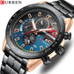 CURREN New Stylish Men's Watches Big Face 48mm Chronograph Dial Sport Quartz Wristwatches Luminous Hands Auto Date