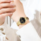 CURREN-Women's Simple Dial Wristwatch, Elegant and Charming Bracelet Quart Watches for Lady, Fashion Brand