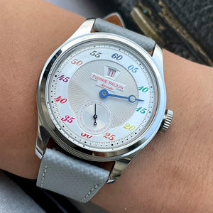 NEW Pierre Paulin Jumping Hour Men Watch Automatic St17 Mechanical Watch Steel Purplewatch Vintage Date Window 38mm Metal