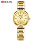 CURREN Luxury Slim Watch for Women Elegant Minimalist Dial Quartz Wristwatches Ladies with Luminous Hands Waterproof 9109