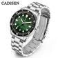 CADISEN Mechanical Automatic Watch Luxury Sapphire Japan MIYOTA 8215 Blue Wristwatch Ceramic Ring Waterproof Gift Men Watch