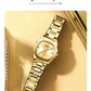 CURREN Women's Slim Quartz Watch Luxury Classic Round Dial with Rhinestone Elegant Stainless Steel Band for Ladies