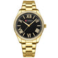 CURREN NEW Luxury Stainless Steel Wristwatches for Ladies Romantic Rose Pink with Rhinestones Roman Numeral Dial