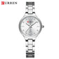 CURREN Luxury Brand Watches for Women Simple Dress Quartz Stainless Steel Wristwatch with Luminous Hands Ladies Clock