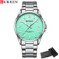 CURREN Classic Fashion Brand Watches for Men Business Quartz Luminous Hands Wristwatches with Stainless Steel Strap