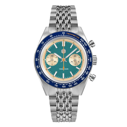 San Martin New Chronograph VK64 Quartz Watch Original Design 39.5mm Men Sports Business Dress Watches Waterproof 100m SN0116