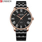 CURREN New Simple Style Stainless Steel Wristwatches for Men Luxury Brand Business Quartz Watch with Roman Numbers