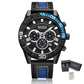 MEGIR Watches for Men Brand Luxury Military Sports Watch Chronograph Leather Strap Waterproof Date Quartz Wristwatch Man Clock