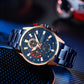 CURREN Sports Casual Quartz Wristwatches with Chronograph Fashion Stainless Steel Men's Watch Auto Date Clock Male