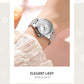 CURREN Romantic Charm Women's Wristwatches Fashion Design Thin Quartz Watch with Luminous Hands Stainless Steel Bracelet