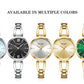 CURREN Luxury Brand Ladies Dress Wristwatch Waterproof Stainless Steel Strap Elegant Charming Dial with Rhinestones Women Watch