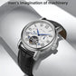 2025 New Seagull Men's Watch Automatic Mechanical Wristwatch Multi-Function Hollow Flywheel Business Simple Watch D819.622