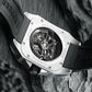 BODERRY Skeleton Watches Men's Square Titanium Automatic Mechanical STORM Luxury Clock 100M Waterproof Mechanical Watch For Men