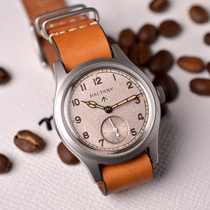 Baltany S2025 36MM D12 Military Watches Man Retro Luminous Stainless Steel Sapphire Crystal Waterproof Automatic Wristwatch