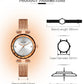 MEGIR Luxury Rose Gold Watch Women Bracelet Casual Quartz Wristwatches Steel Mesh Band Waterproof Ladies Watches Reloj Mujer