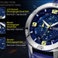 MEGIR Large Dial Watches for Men Luxury Brand Sports Chronograph Clock Waterproof Luminous Hands Quartz Wristwatch Reloj Hombre