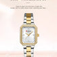 CURREN Luxurious Elegant Women's Watches Classic Rectangular Dial with Rhinestones Luminous Hands Waterproof