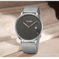 CADISEN Swiss Ronda 715 Quartz Watch Mans 7MM Ultra-thin Dial Sapphire Luminous Stainless Steel Milano Mesh Strap Watches Men