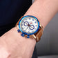 MEGIR Chronograph Sport Watch for Men Leather Strap Quartz Military Wristwatch Waterproof Calendar Clock Relogio Masculino 2082
