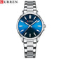CURREN Fashion Brand Watches for Women Simple Casual Stainless Steel Bracelet Quartz Pointers Wristwatches Luminous Hands Clock