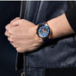 RUIMAS Luxury Brand Chronograph Watches for Men Fashion Leather Sports Military Wristwatch Luminous Clock Auto Date Reloj Hombre