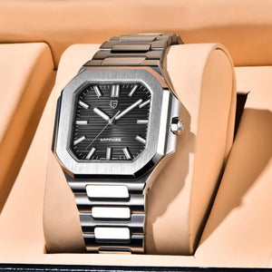 2025 New PAGANI DESIGN 37MM Square Men Quartz Watches Luxury Sapphire Glass AR Coated Business Watch VH31 Luminous Watch for Men