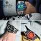 San Martin 40mm Enamel Spiral Dial Integrated Bracelet Men Diver Watch Miyota 9015 Automatic Mechanical Waterproof 200m SN0148