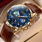 2026 New Men Watch LIGE Fashion Genuine Leather Watch For Men Casual Military Waterproof Luminous Quartz Chronograph Clock Male