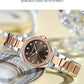 CURREN Luxury Elegance Watch for Women Simple Quartz Wristwatches with Sparkling Rhinestones Stainless Steel Bracelet Waterproof