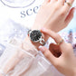CURREN Luxury Brand Ladies Dress Wristwatch Waterproof Stainless Steel Strap Elegant Charming Dial with Rhinestones Women Watch