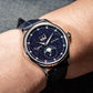 Sugess Moonphase Watch of Men 40mm Automatic Mechanical Wristwatches Seagul ST2528 Movement Stainless Steel Blue Sandstone Dial