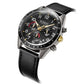 RUIMAS Luxury Brand Chronograph Watches for Men Fashion Leather Sports Military Wristwatch Luminous Clock Auto Date Reloj Hombre