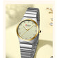 CURREN Luxury Classic Quartz Watch for Women Round Dial with Rhinestones Stainless Steel Bracelet Elegant Dress Wristwatch