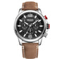 MEGIR Casual Watches Men Luxury Brand Military Sport Watch Leather Wristwatch Luminous Quartz Chronograph Calendar Clock 2156
