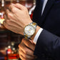 CURREN Classic Fashion Brand Watches for Men Business Quartz Luminous Hands Wristwatches with Stainless Steel Strap