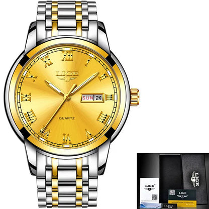 LIGE Fashion Waterproof Watch Women Creative Women's Bracelet Watches Top Brand Luxury Sport Quartz Chronograph Relógio Feminino