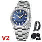 Pagani Design Men's Watch PD-1734 Japan Quartz Luminous Dial Stainless Steel Band 40MM Sapphire Glass Waterproof Wristwatch+GIFT