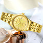 MEGIR Fashion Business Casual Watch for Women Sapphire Automatic Mechanical Wristwatch Ladies Stainless Steel Female Date Clock
