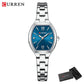 CURREN Silim Simple Quartz Watch for Women Luxury Vintage Wristwatch Luminous Hands Stainless Steel Bracelet Women's Dress Watch